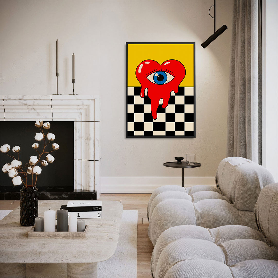 Vloeiend hart oog Kunstwerk