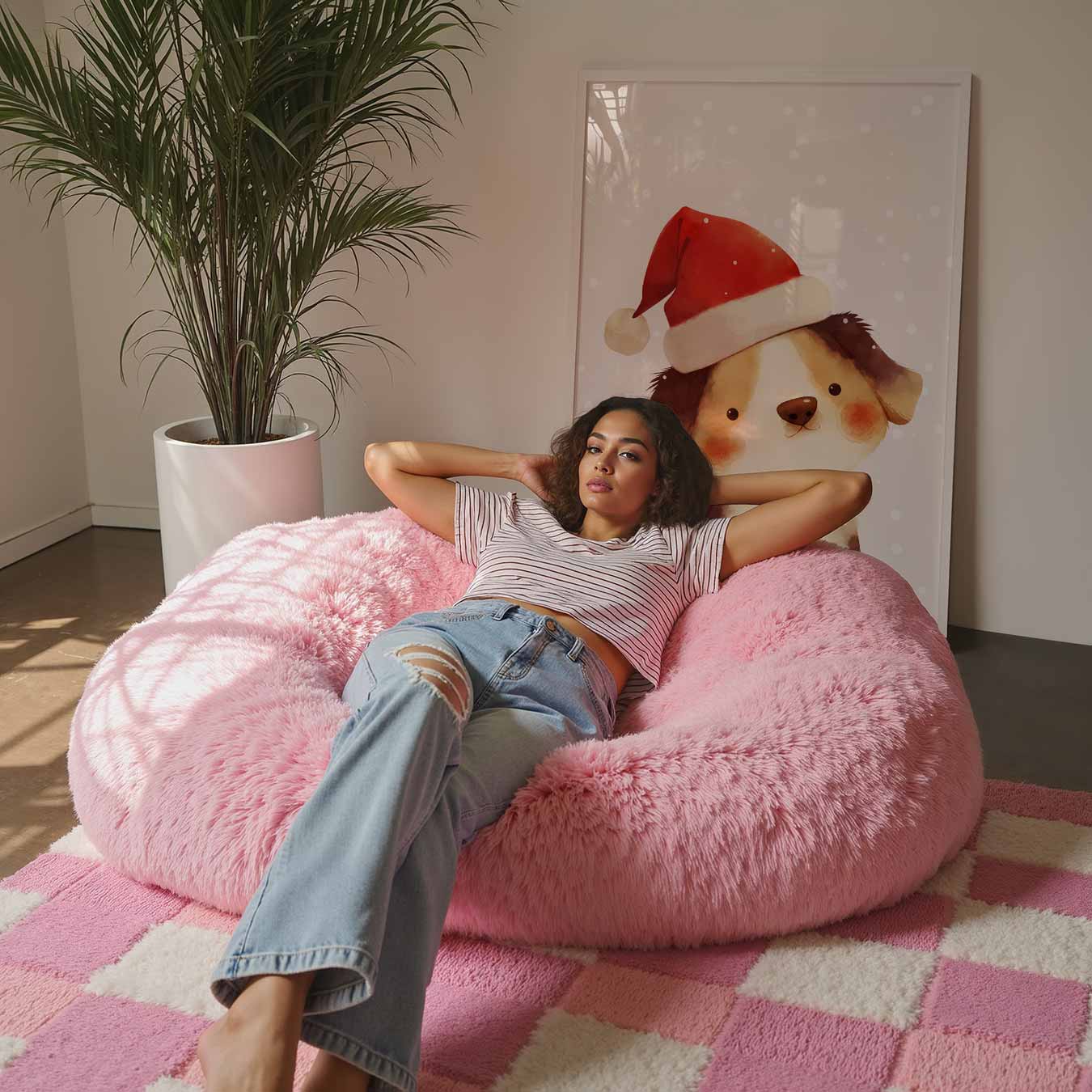 Schattige Kerst Puppy Poster-WallArtistic