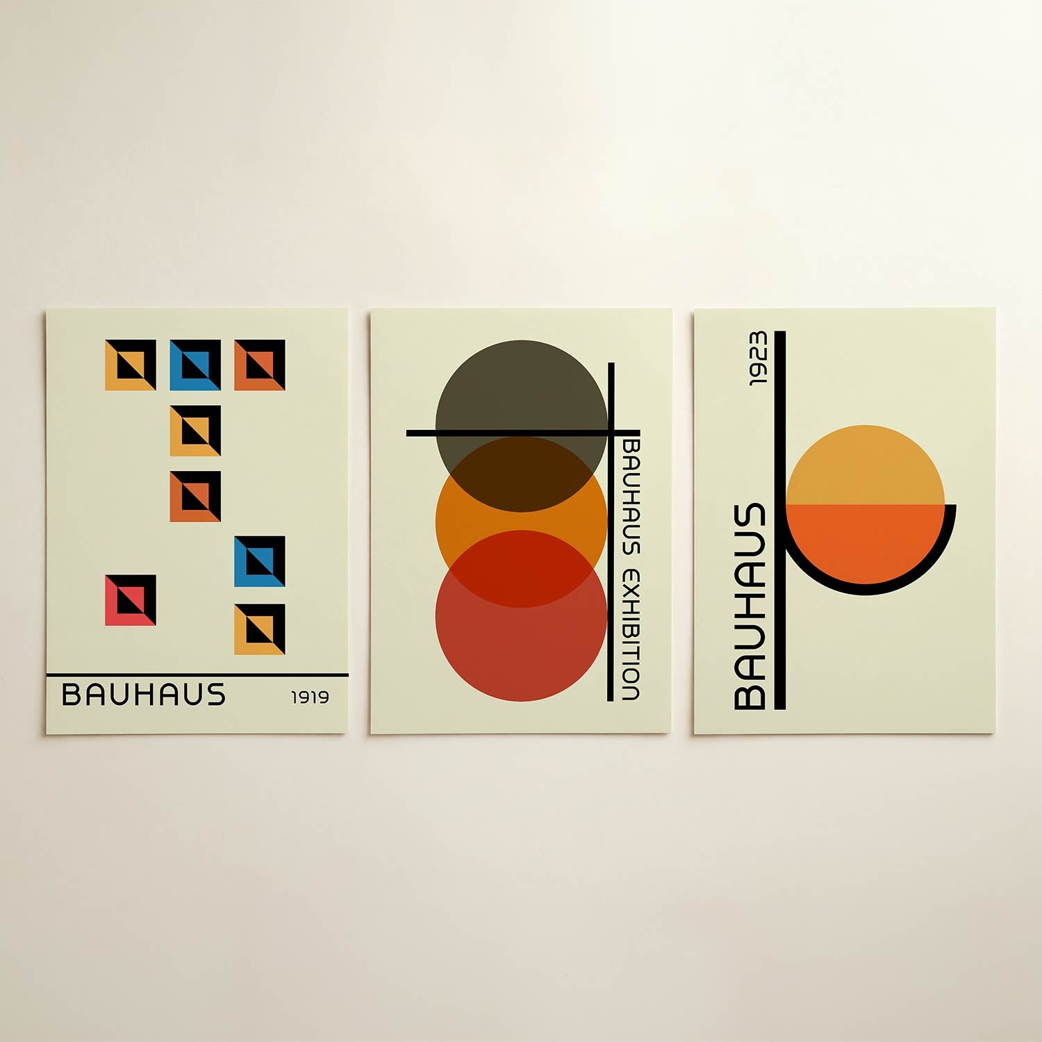 Kleurrijke vlakken Posterset