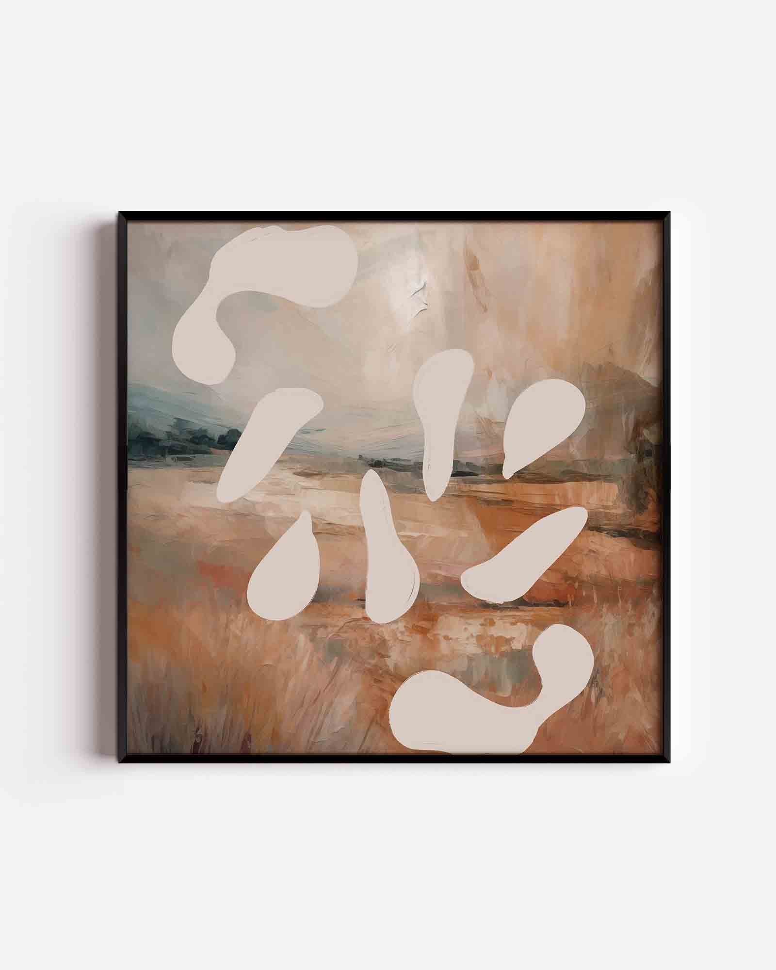 Abstracte vormen landschap Poster