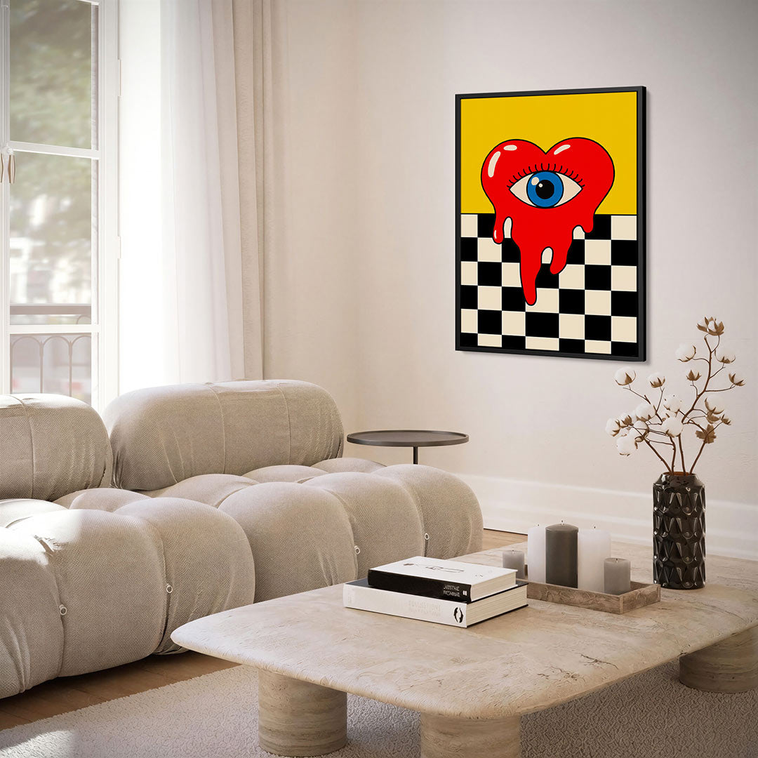 Vloeiend hart oog Kunstwerk
