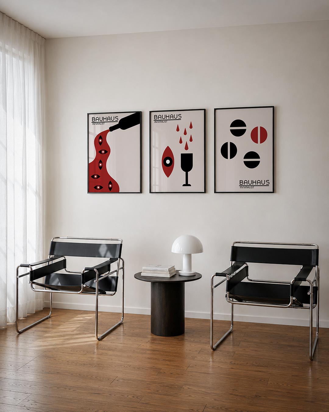 Vloeiende vormen Posterset