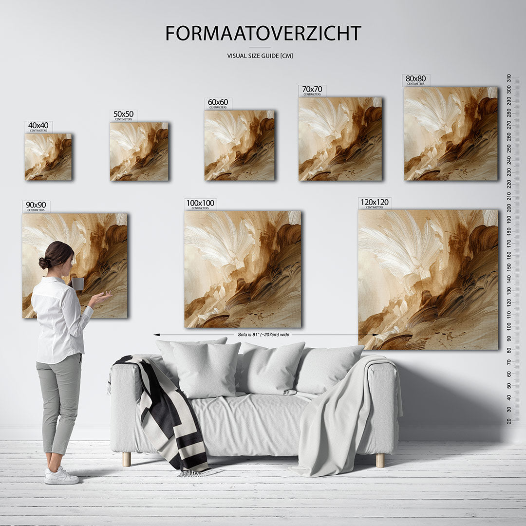Organische borstelslag Kunstwerk