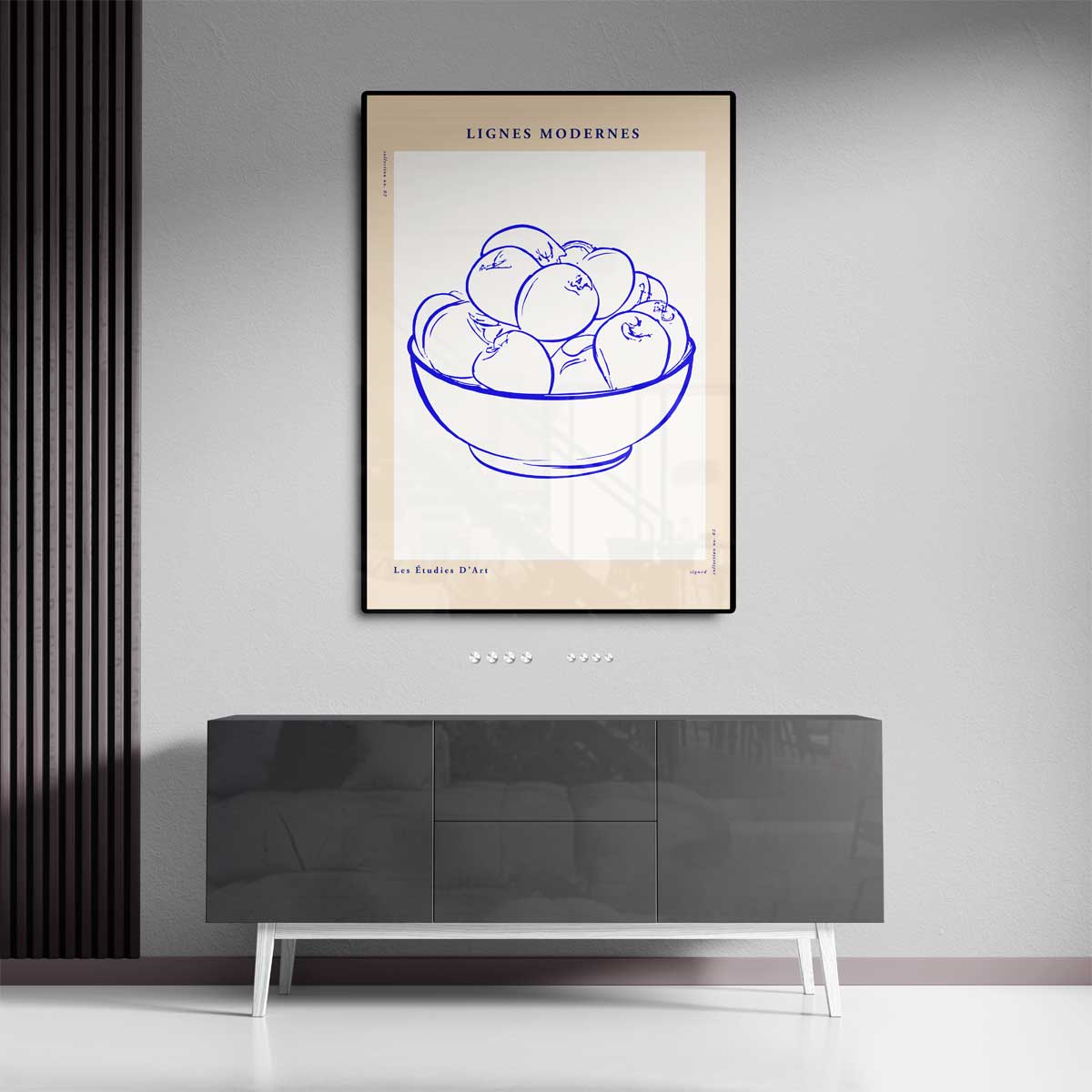 Moderne Lijnen Fruit Schaal Kunstwerk-canvas-dibond-plexiglas-wanddecoratie-WallArtistic
