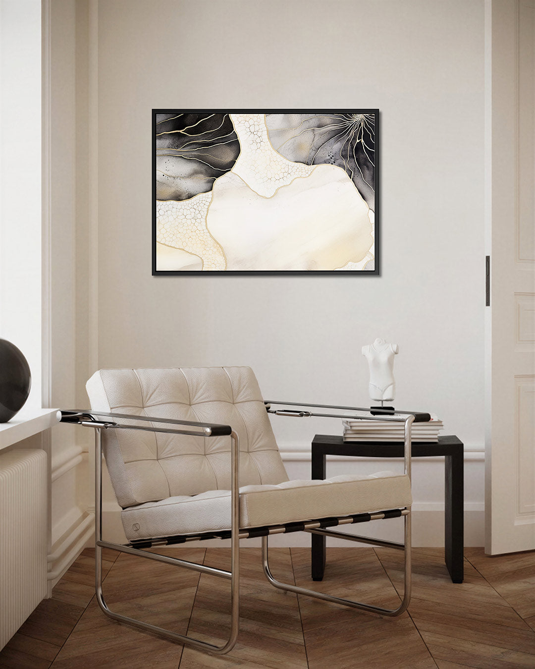Organische lijnen compositie Kunstwerk
