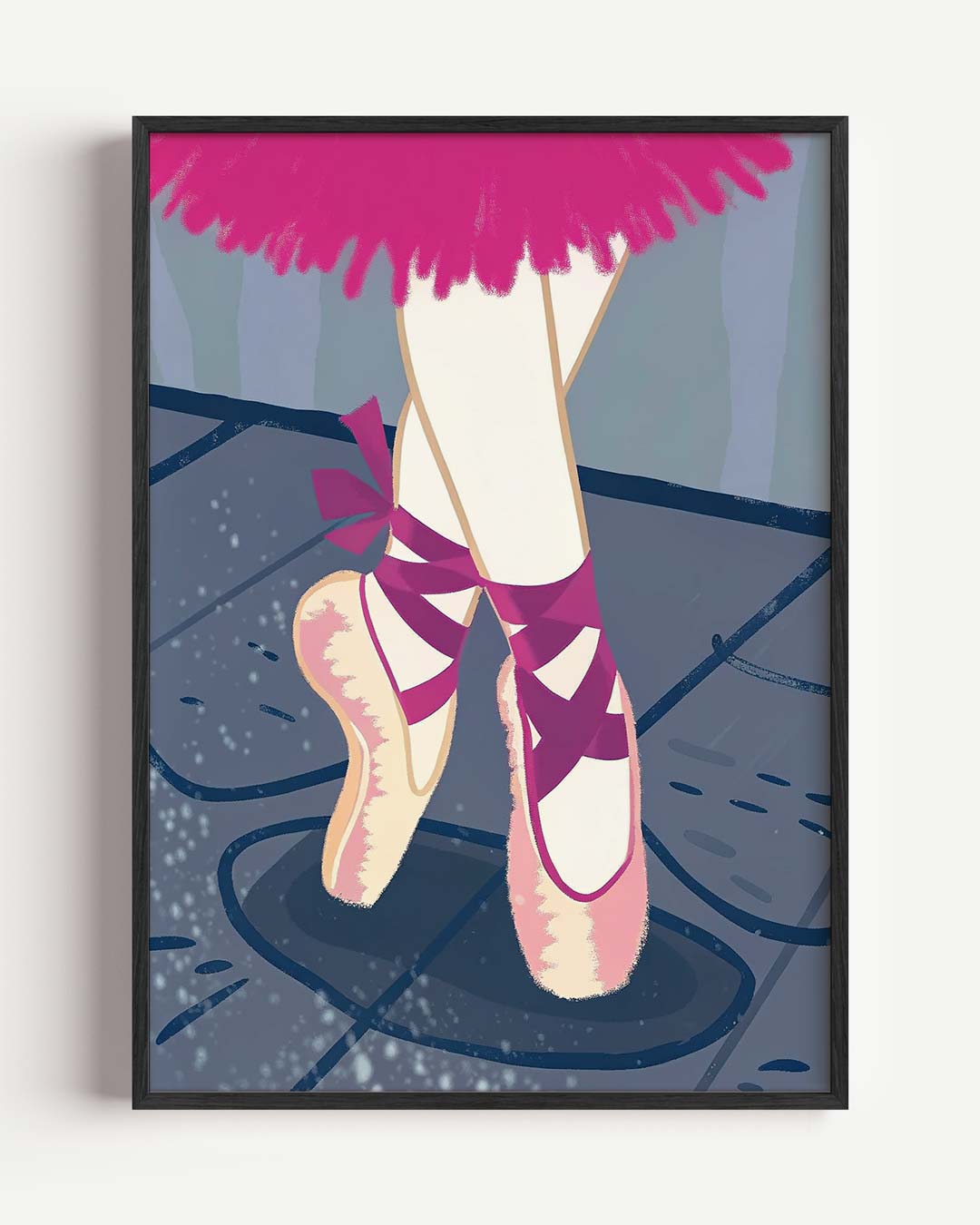Elegante Ballerina Puntschoenen Poster-WallArtistic