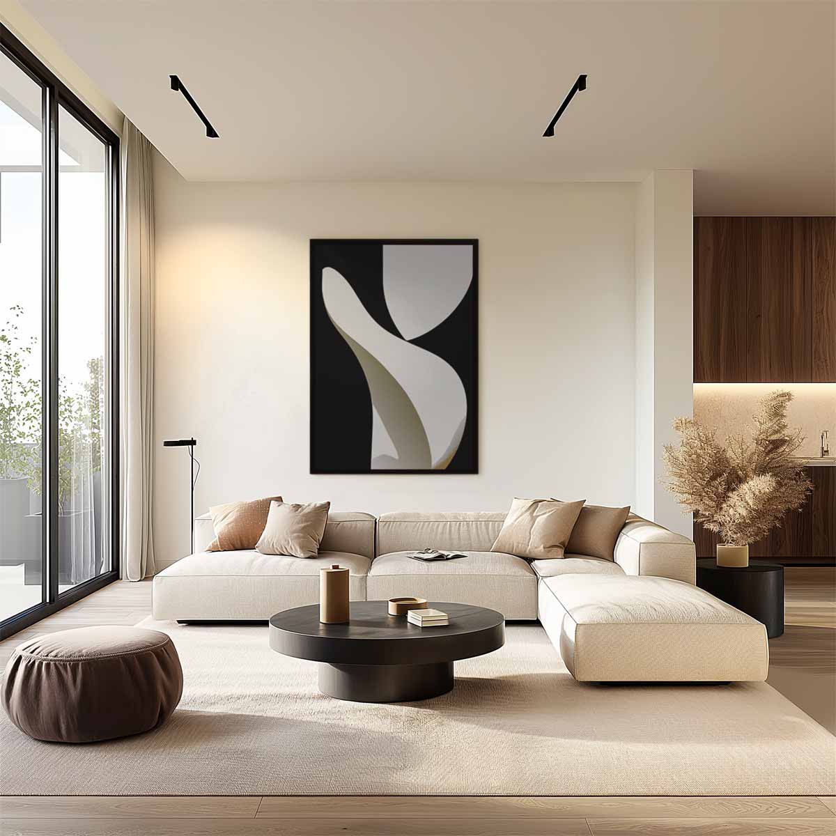 Minimalistische Abstracte Vormen Kunstwerk-canvas-dibond-plexiglas-wanddecoratie-WallArtistic