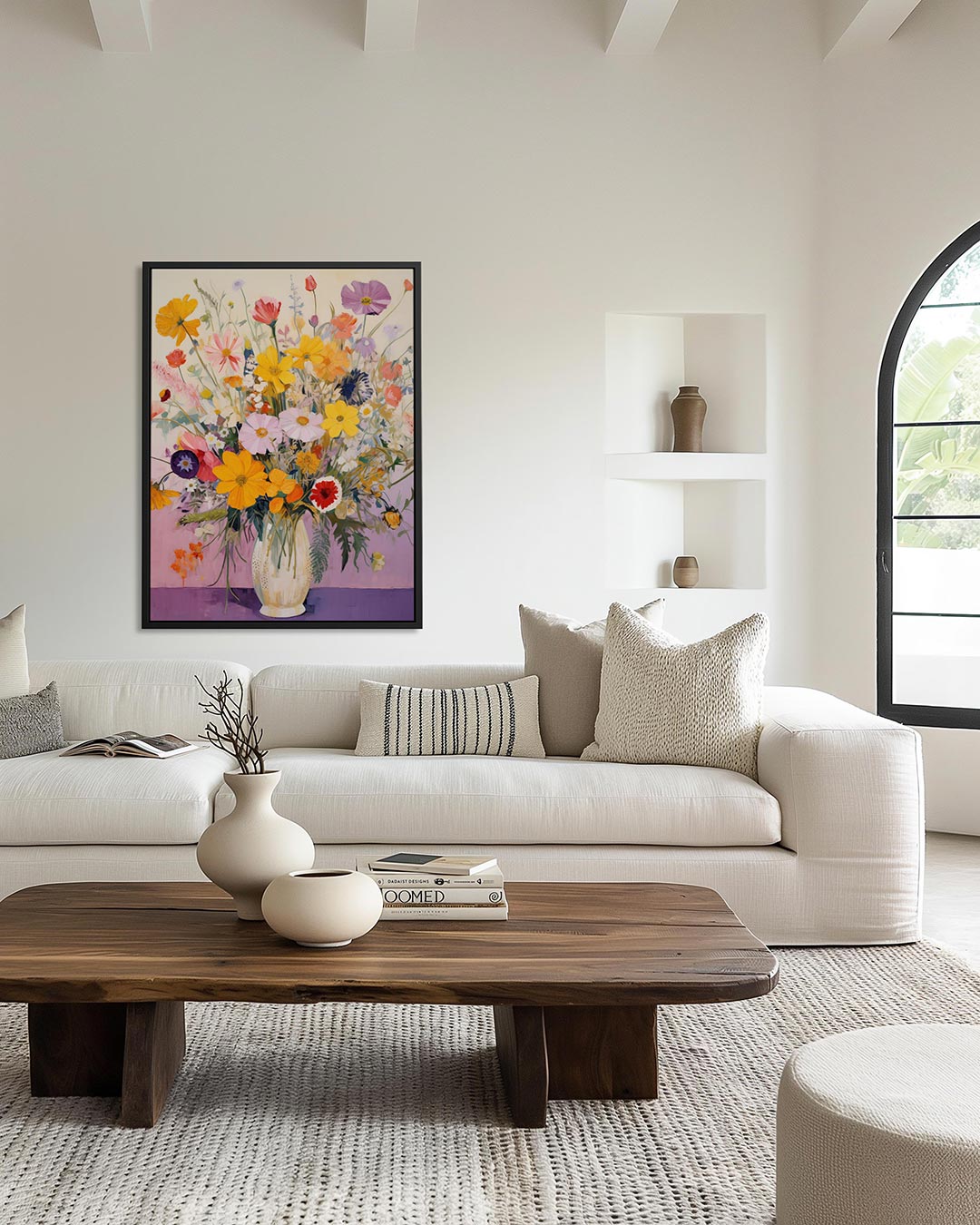 Bloemen in vaas Kunstwerk