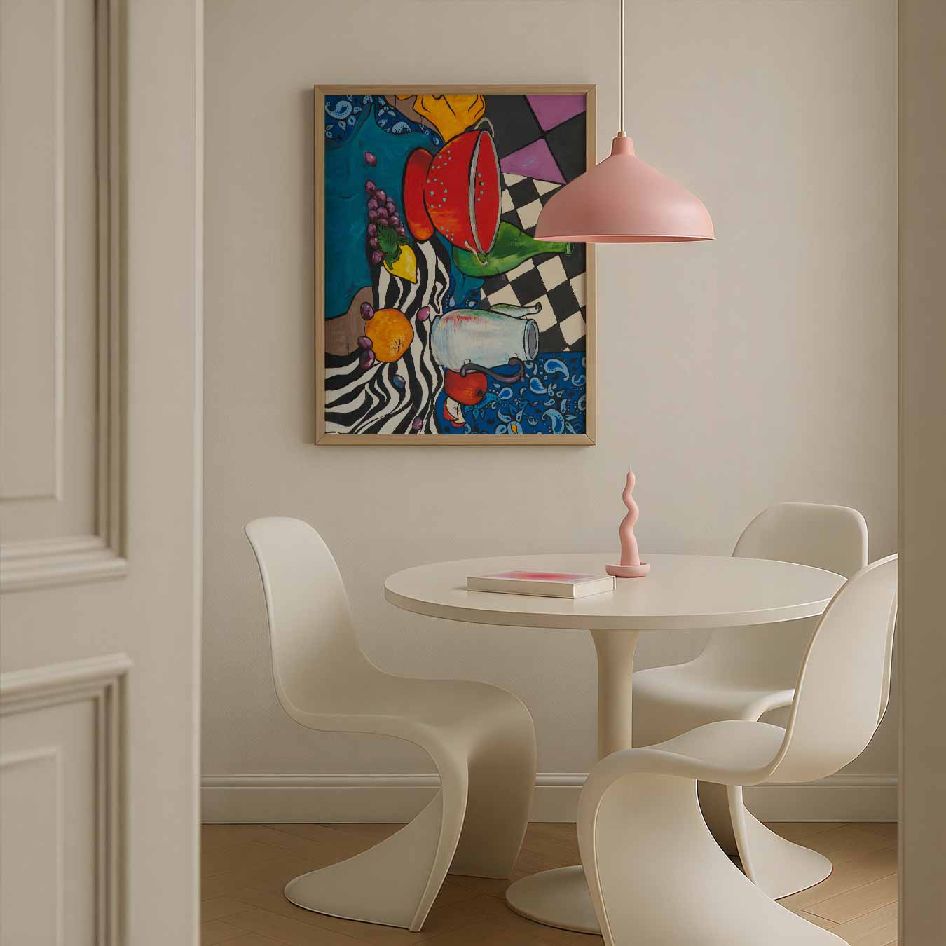 Kleurvolle Abstracte Fruitschaal Poster-WallArtistic