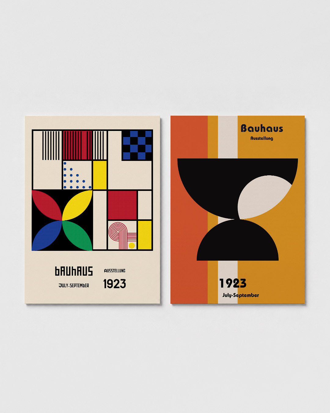 Kleurrijke vlakverdeling Posterset