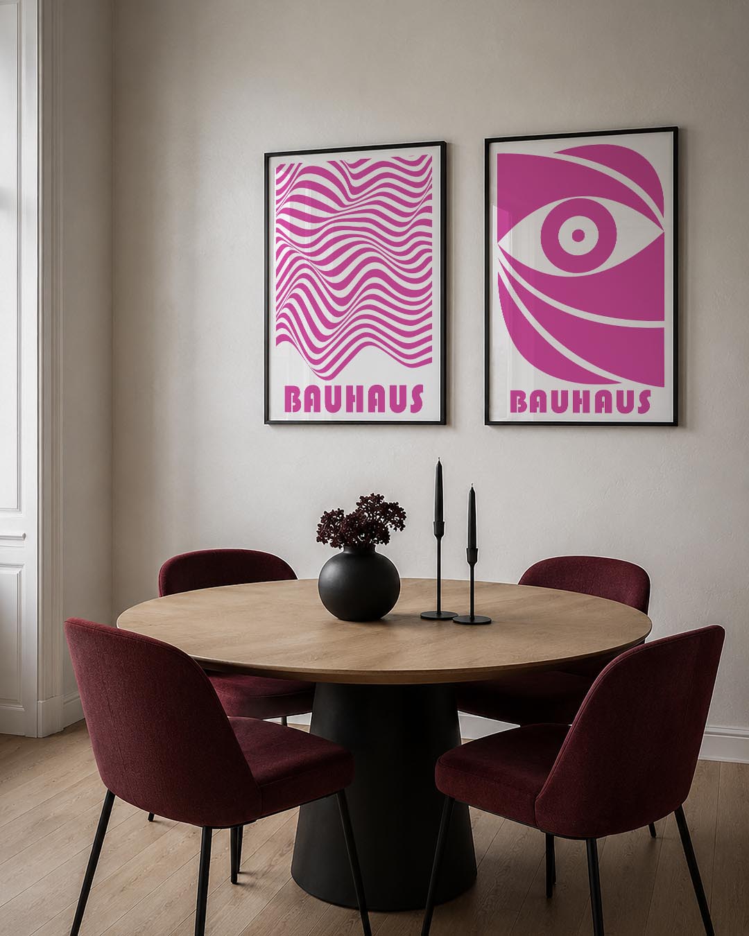 Golvend lijnenspel Posterset