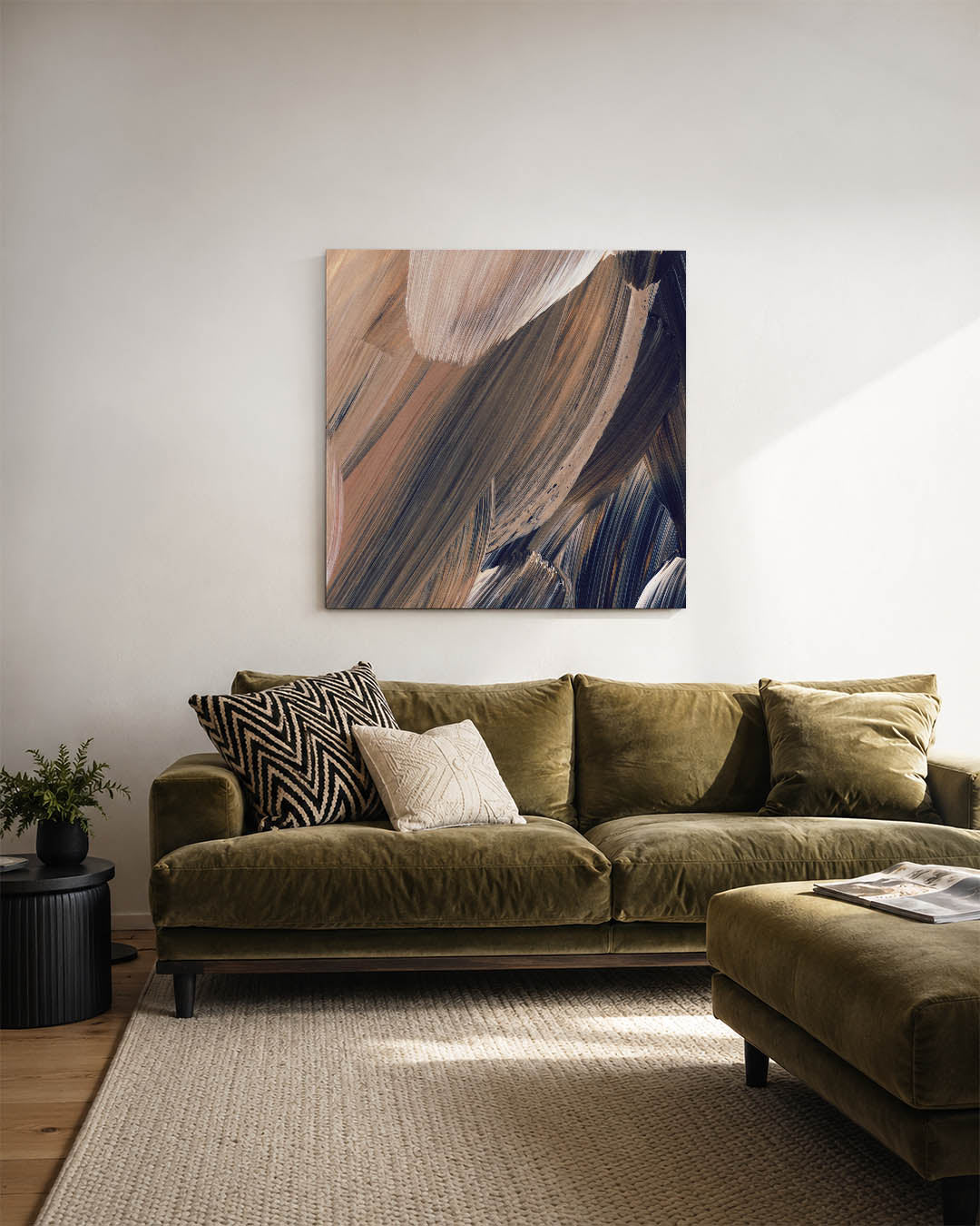 Dynamische penseelstreken Kunstwerk