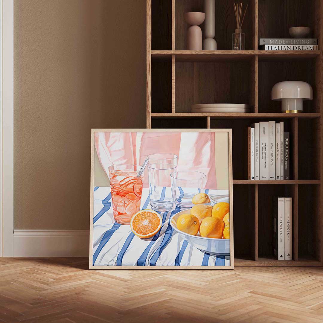 Citrus en glazen Poster