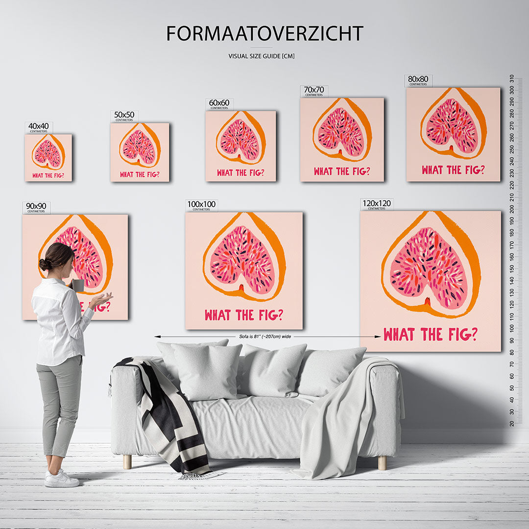 Vrolijke vijg illustratie Kunstwerk