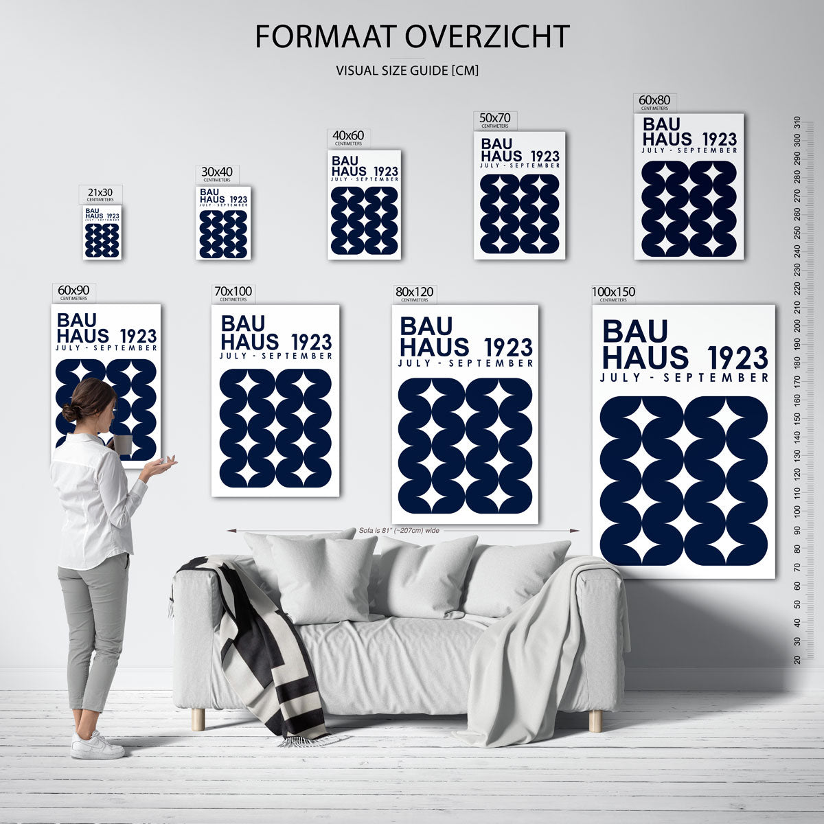 Vormritme en lijnen Poster