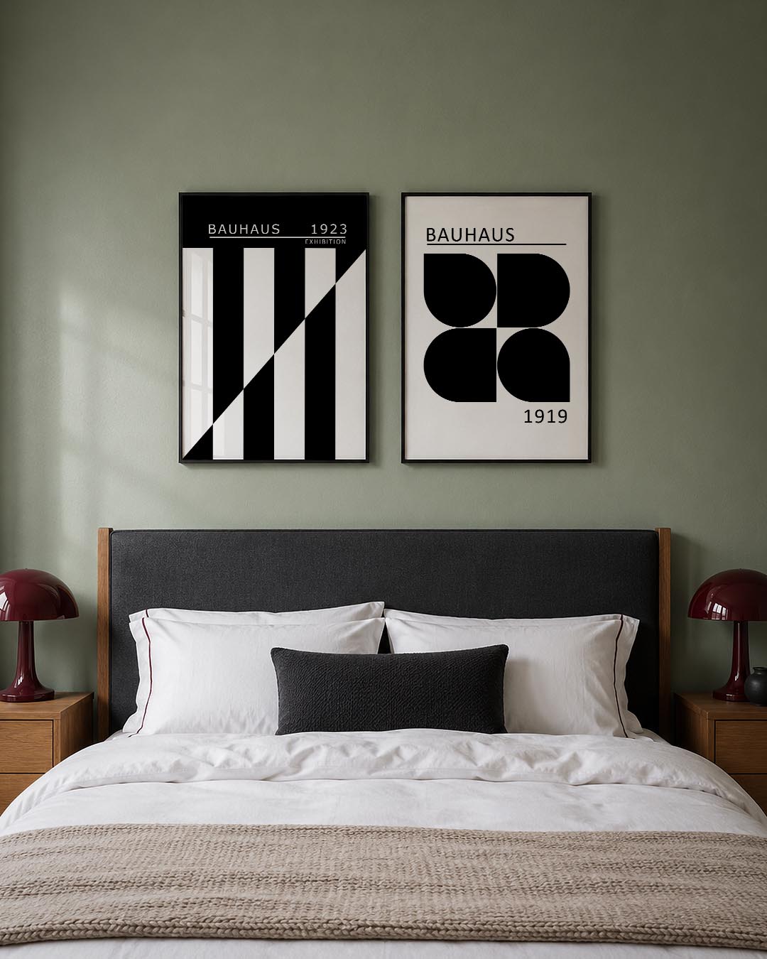 Zwart wit lijnen Posterset