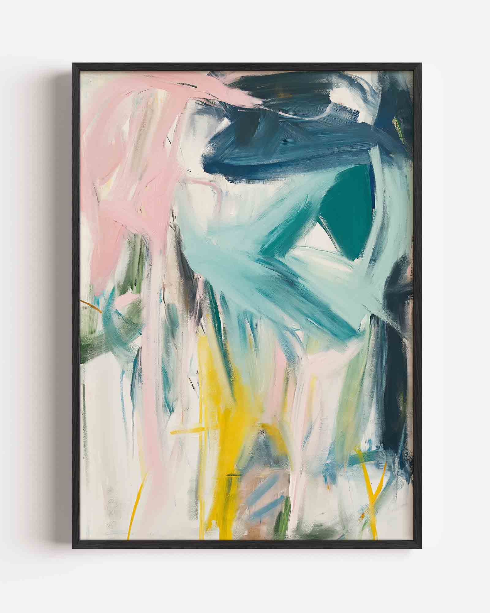 Abstracte penseelstreken Poster