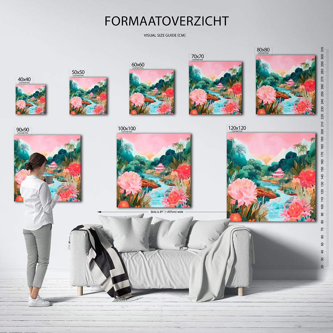 Dromerige tuin Kunstwerk