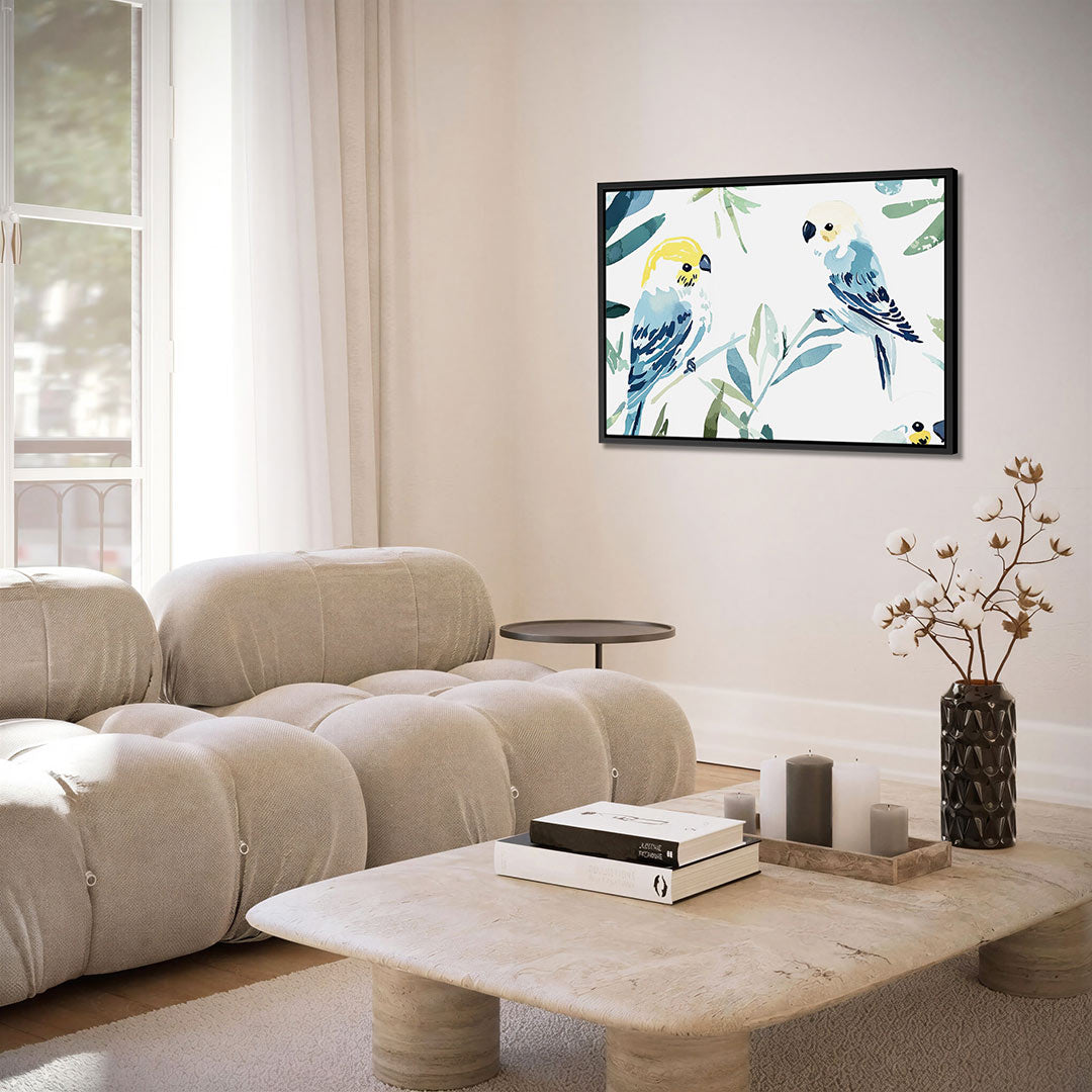 Vogels en bladeren Kunstwerk