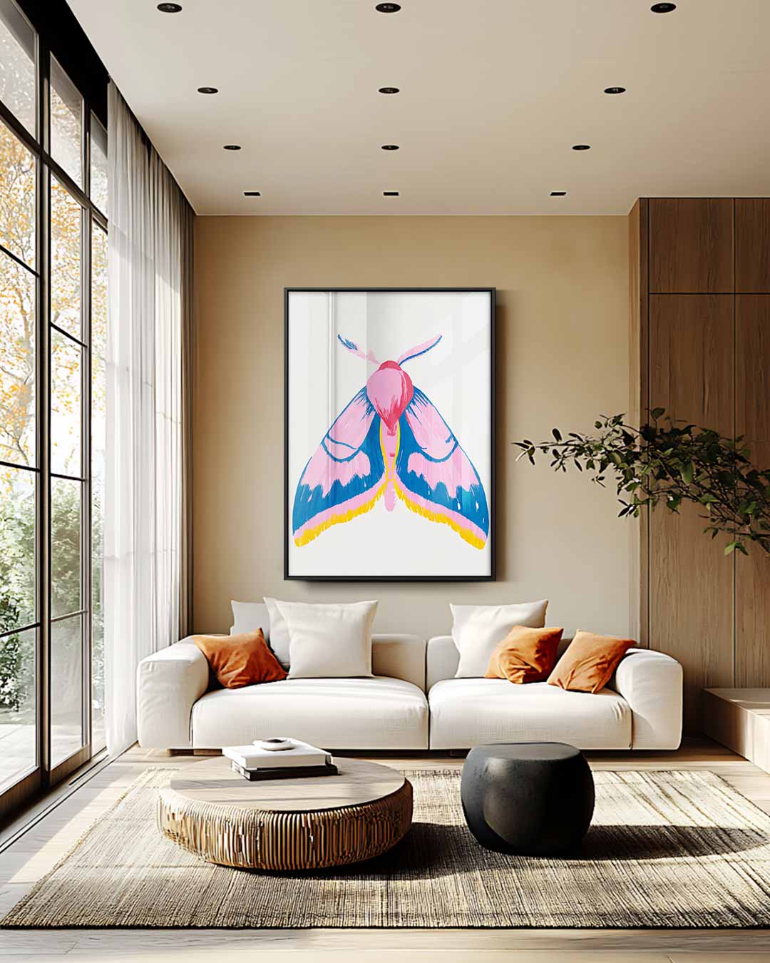 Kleurrijke Vlinder Fantasie Kunstwerk-canvas-dibond-plexiglas-wanddecoratie-WallArtistic