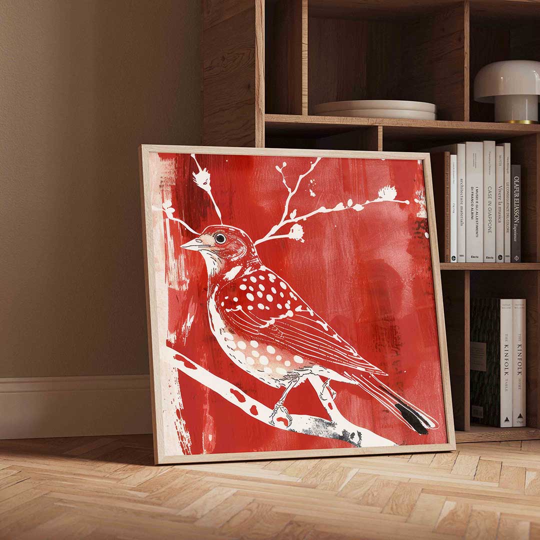Vogel op tak Poster