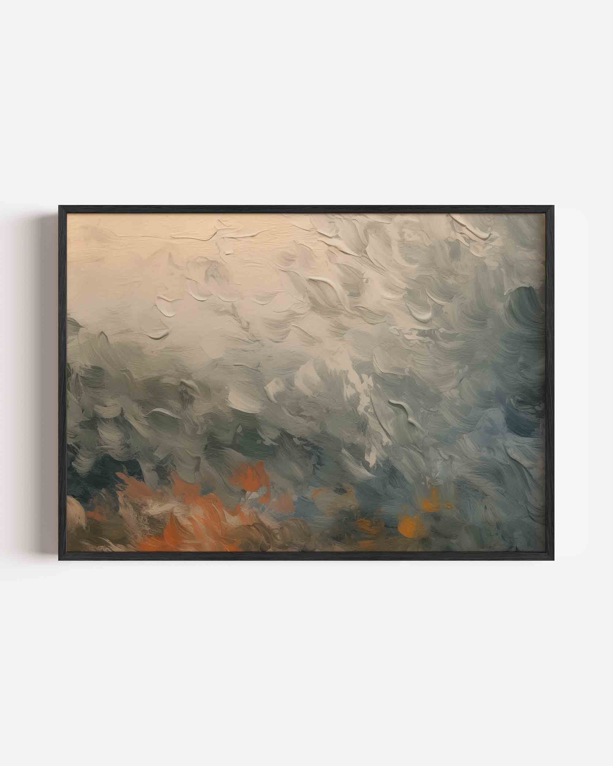 Abstracte wolken en golven Poster