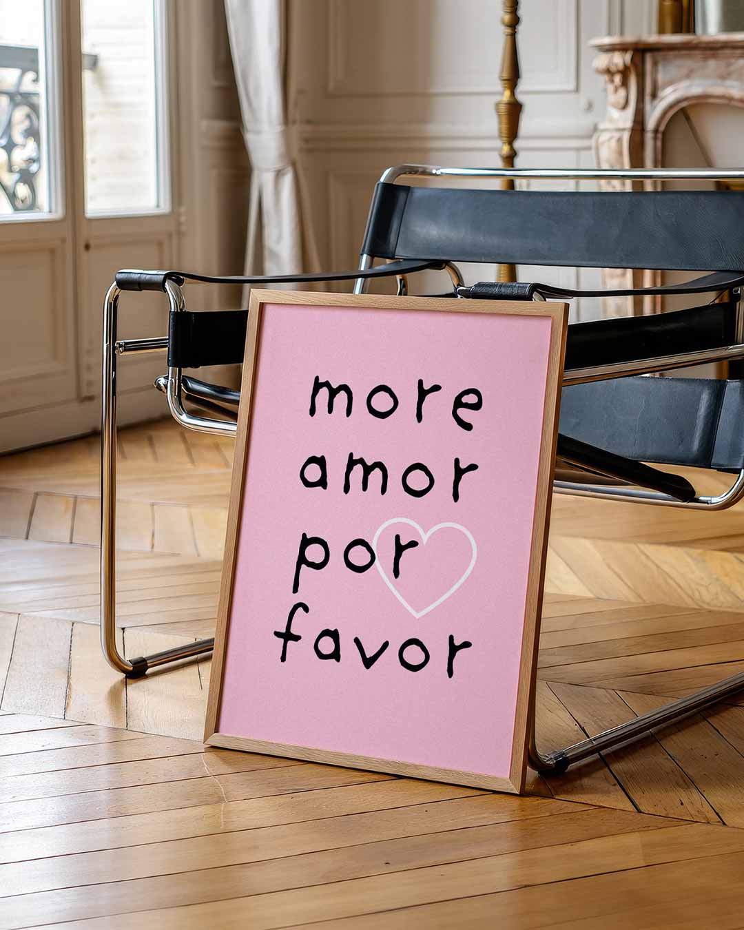 Liefdevolle Roze Inspiratieposter-WallArtistic