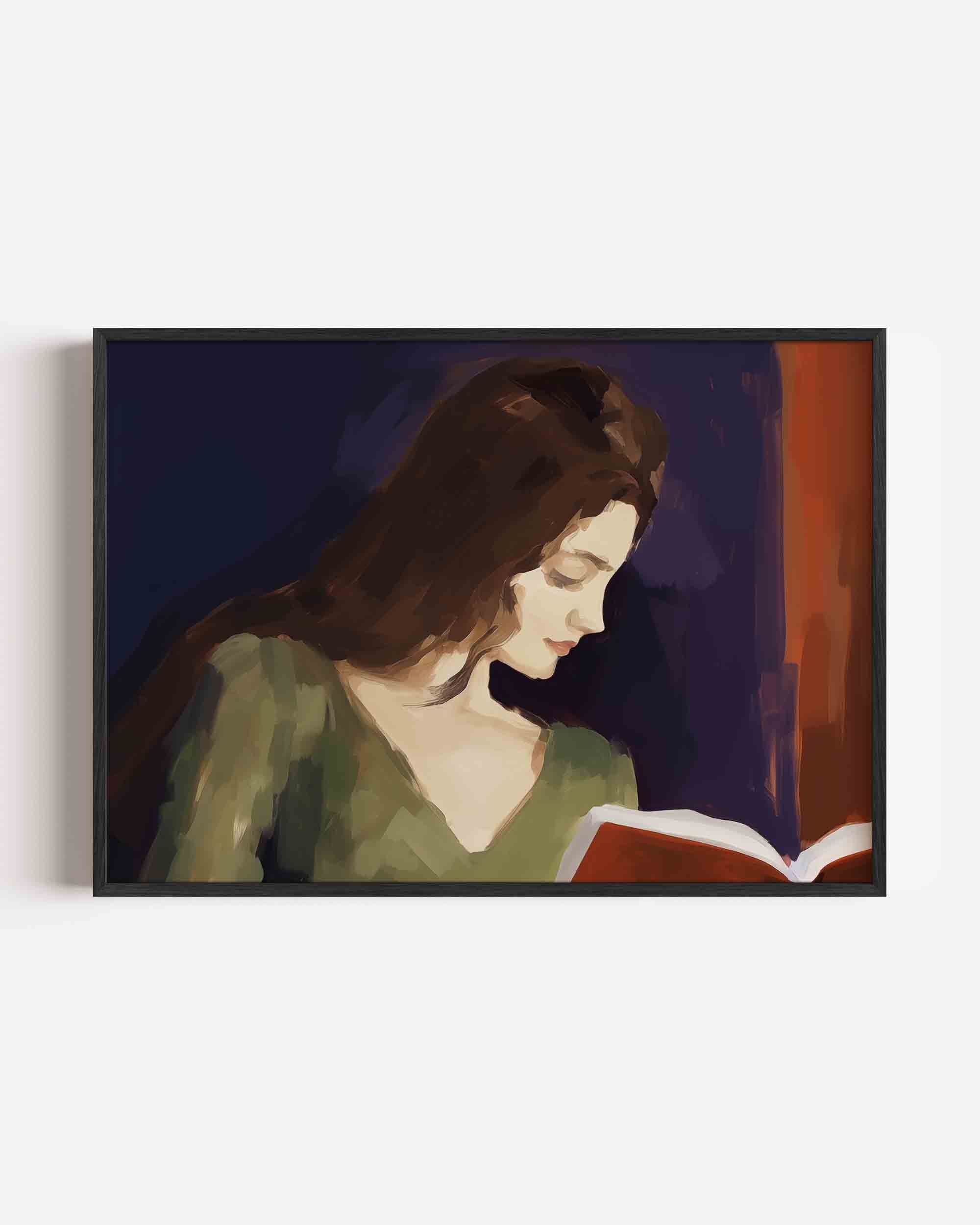 Lezende vrouw Poster