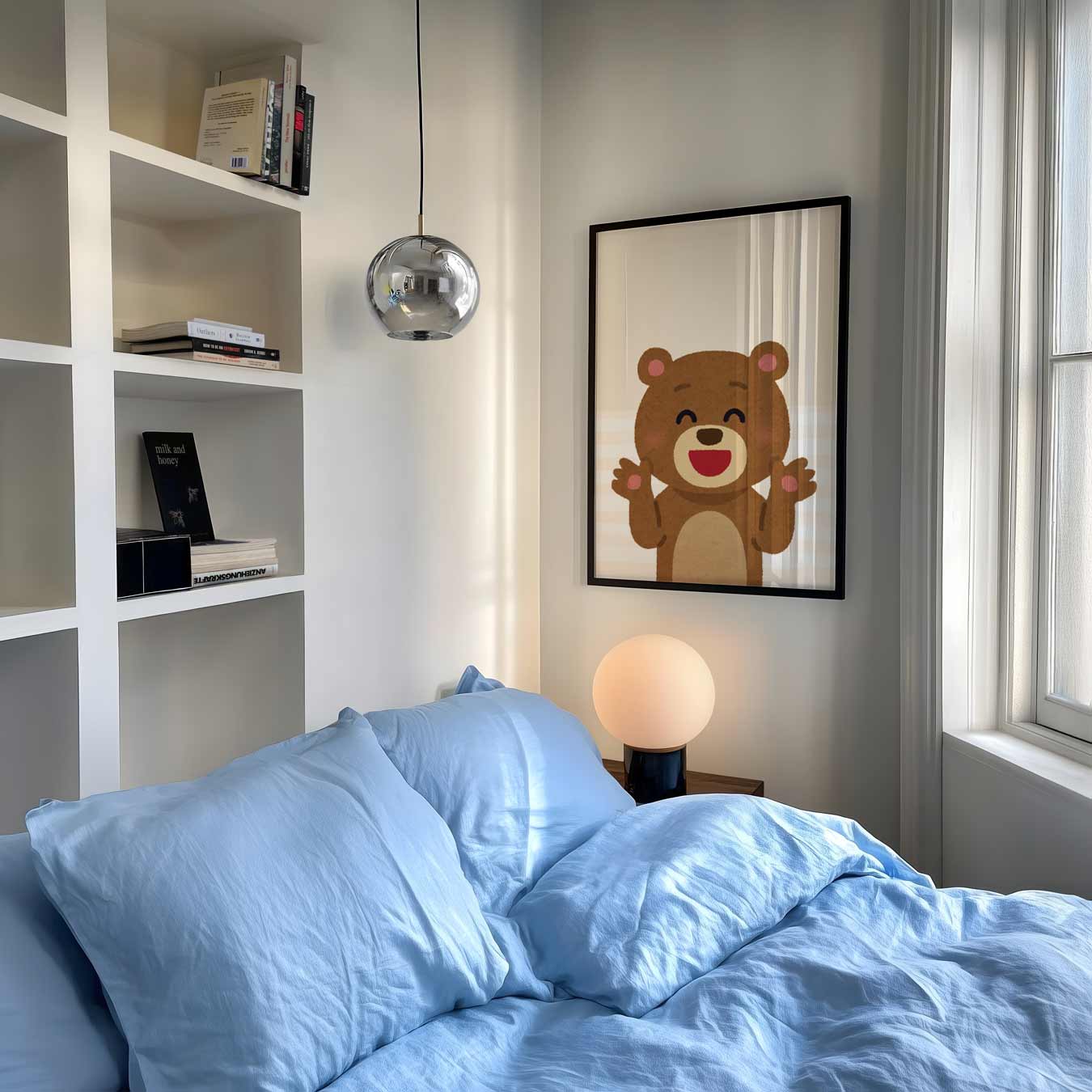 Vrolijke Knuffelbeer Poster-WallArtistic