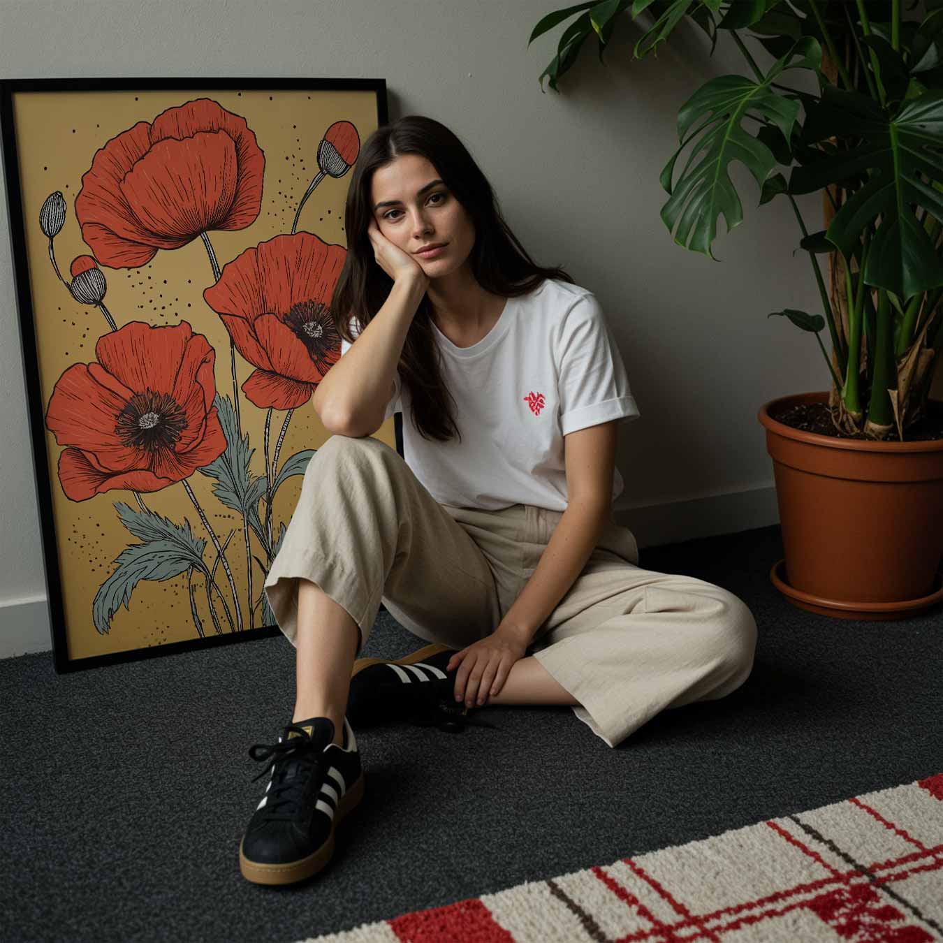 Klaprozen in Bloei Kunstposter-WallArtistic