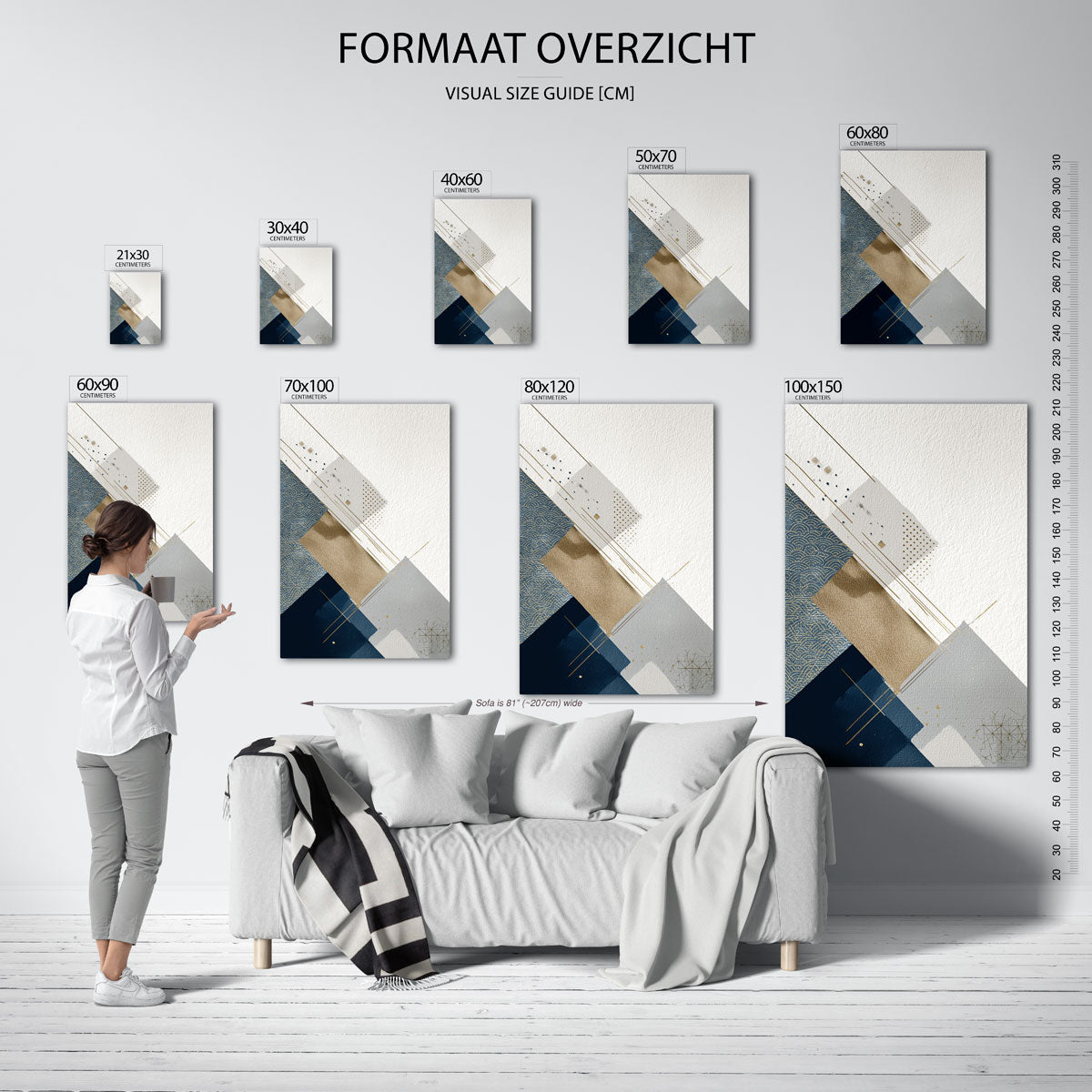 Abstracte geometrische vormen Poster