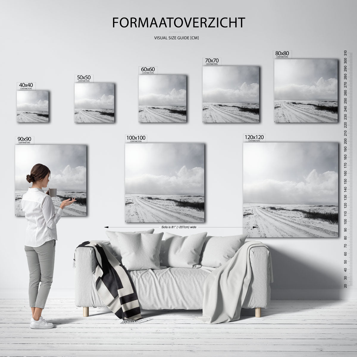 Winterse landschap Poster