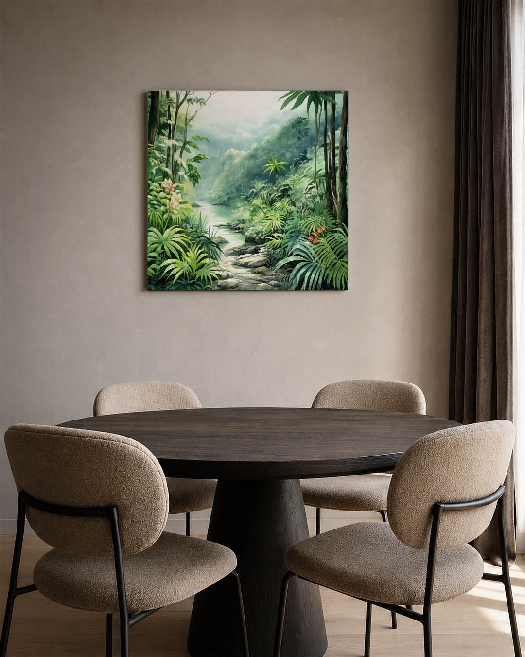 Weelderig boslandschap Kunstwerk