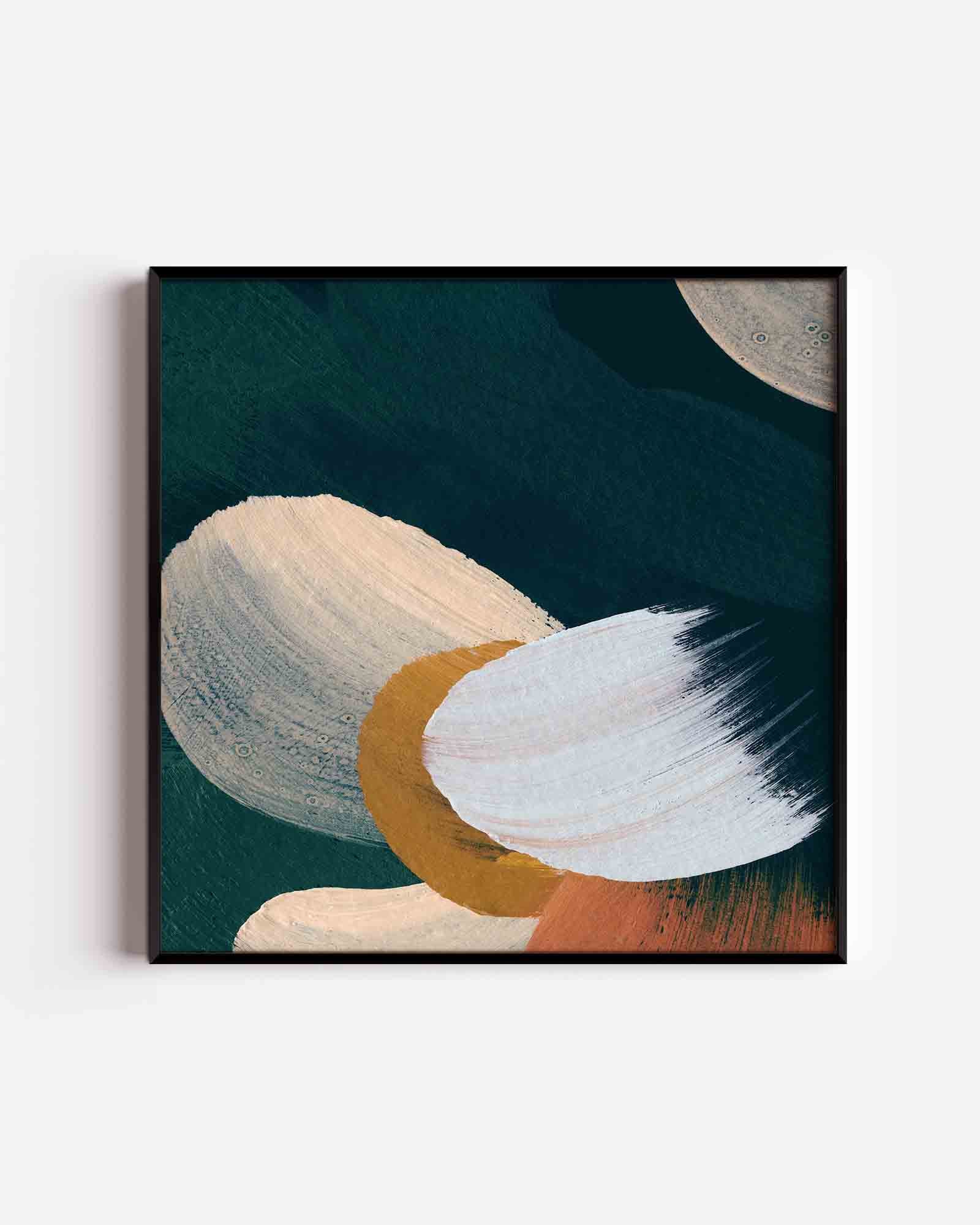 Abstracte penseelstreken Poster