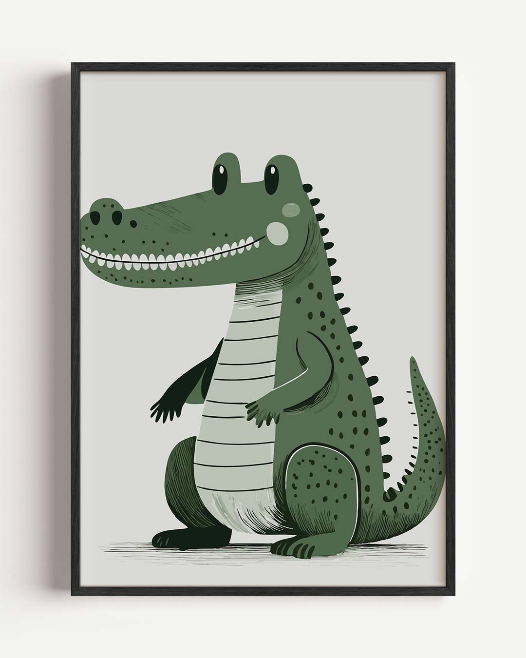 Speelse Krokodil Kinderkamer Poster-WallArtistic