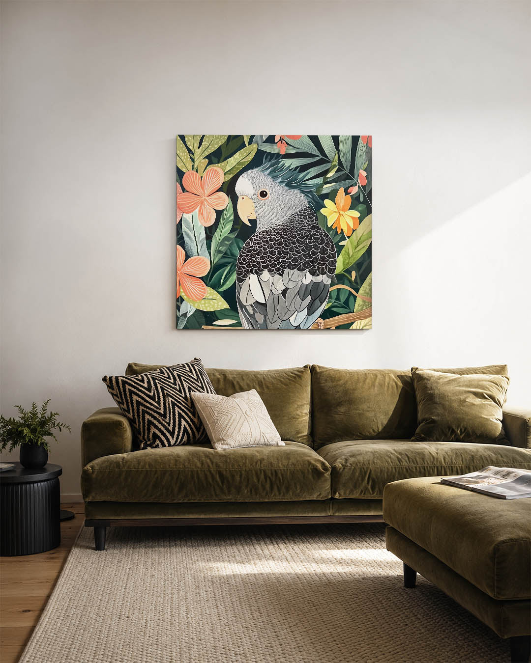 Vrolijke papegaai Kunstwerk