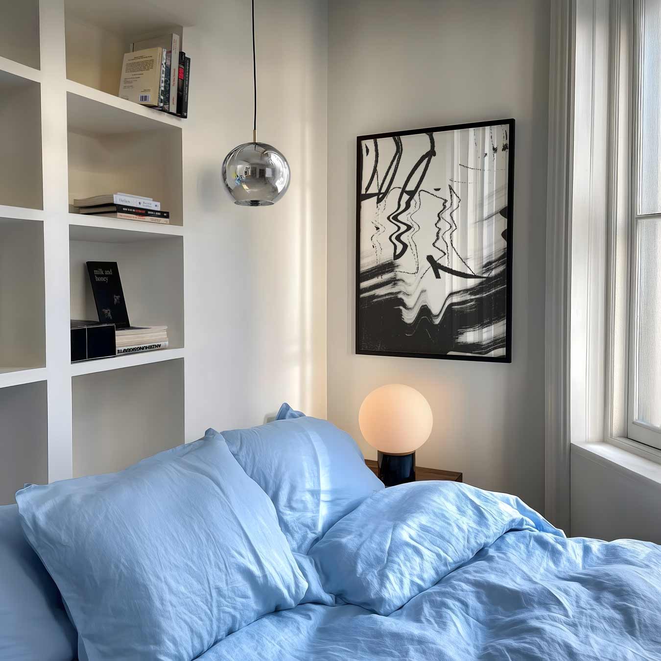 Abstracte Zwart-Witte Kunstposter-WallArtistic