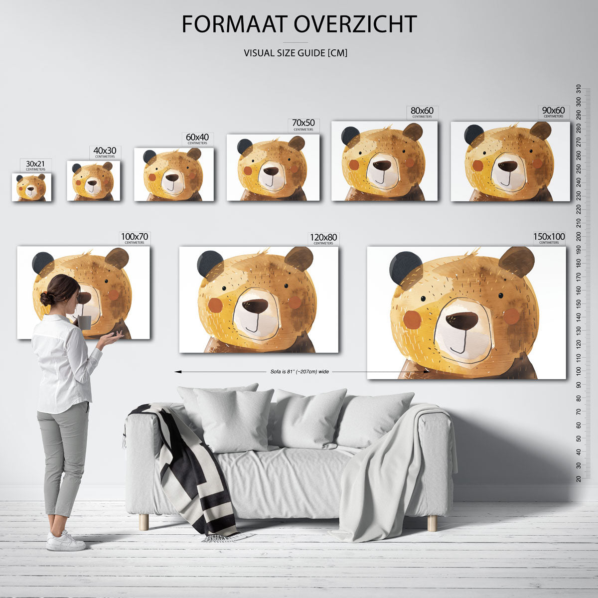 Beer met bruine oren Poster