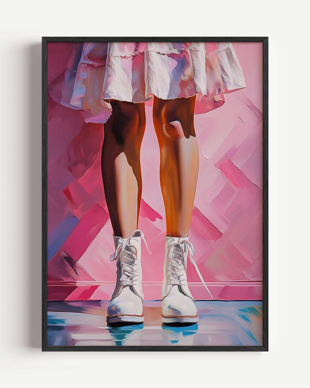Vrouwelijke Elegantie in Roze Poster-WallArtistic