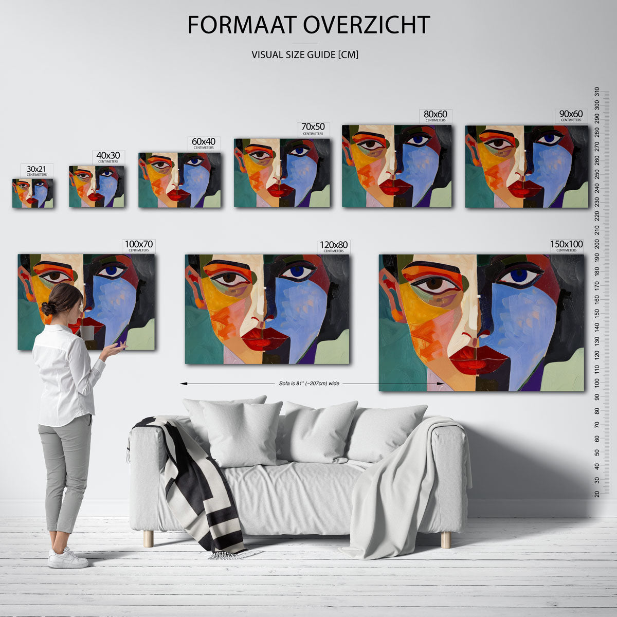 Abstract gezicht Poster