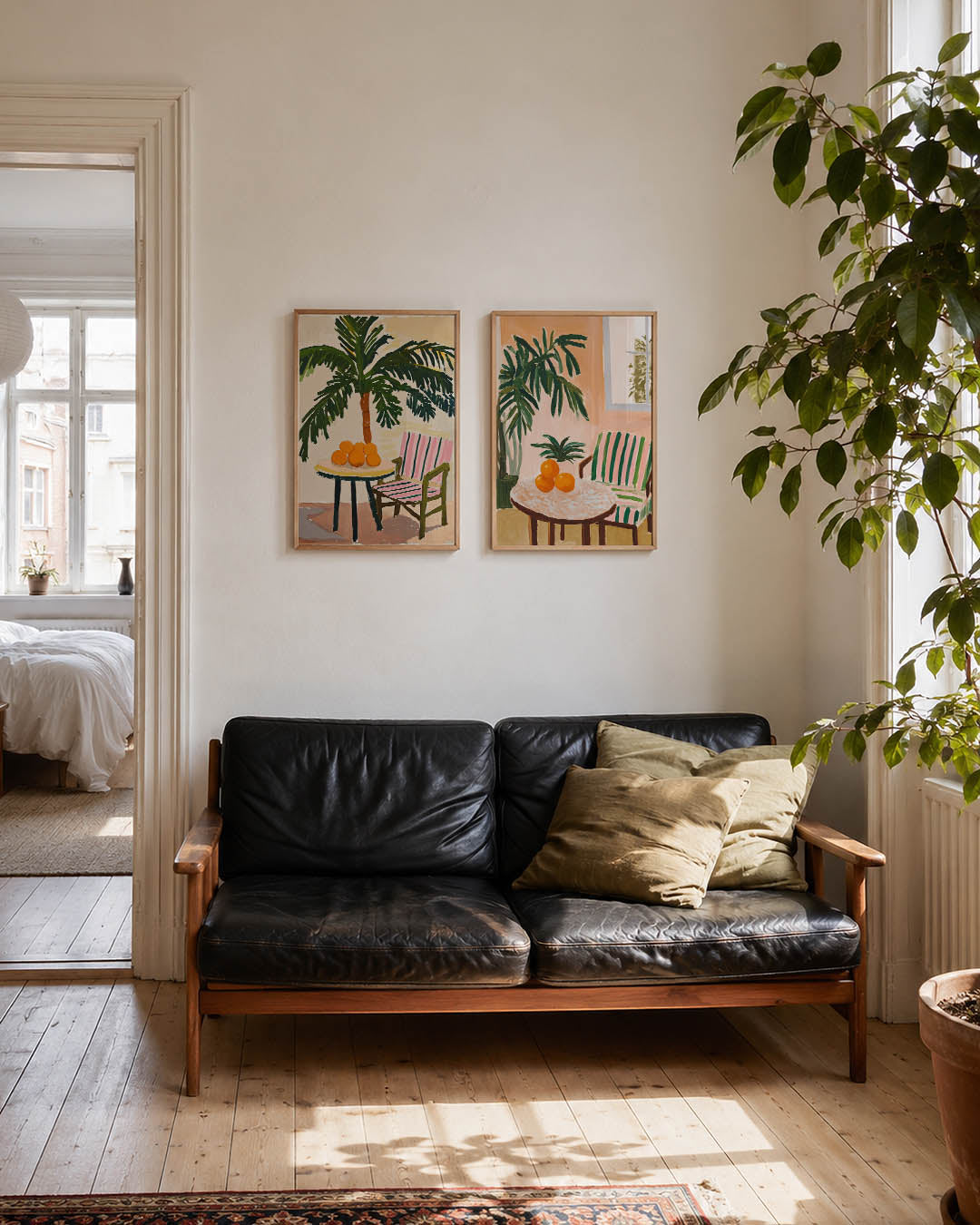 Tropische zomerhoek Posterset