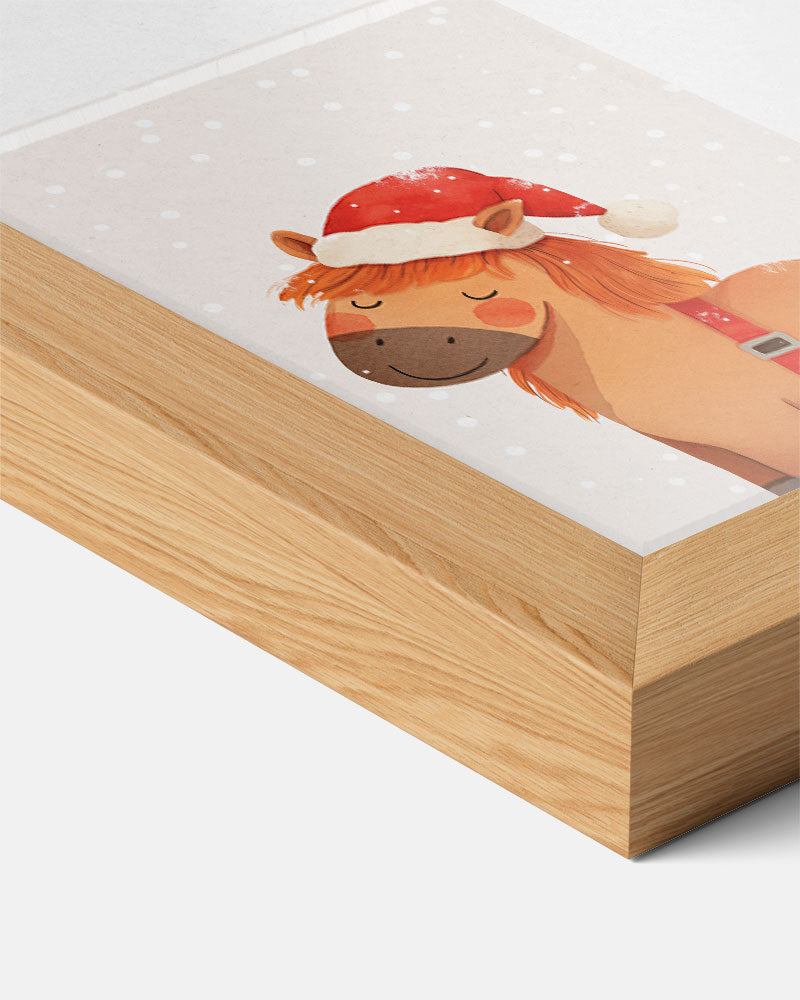Kerst Pony Poster-WallArtistic