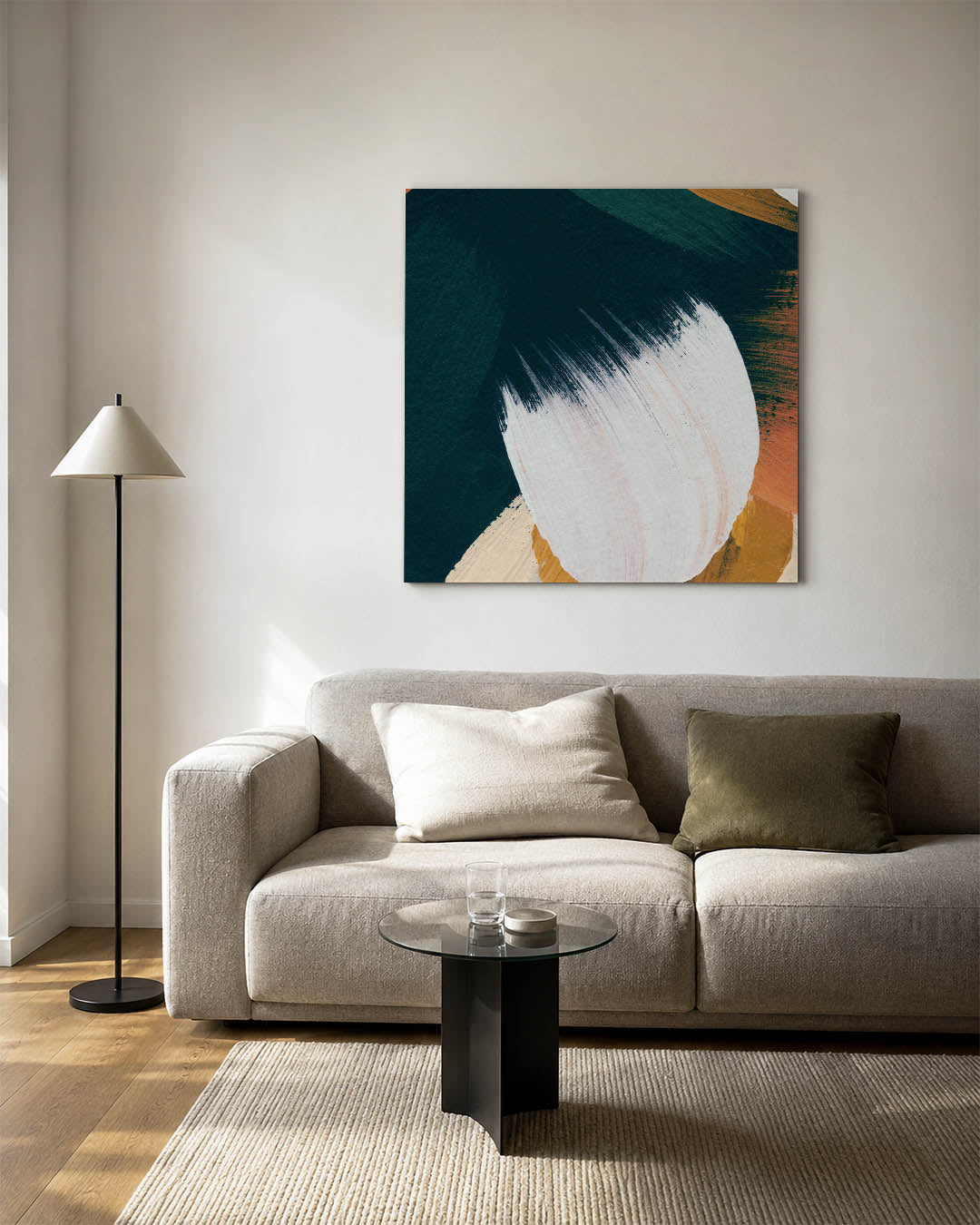 Dynamische kleurencompositie Kunstwerk