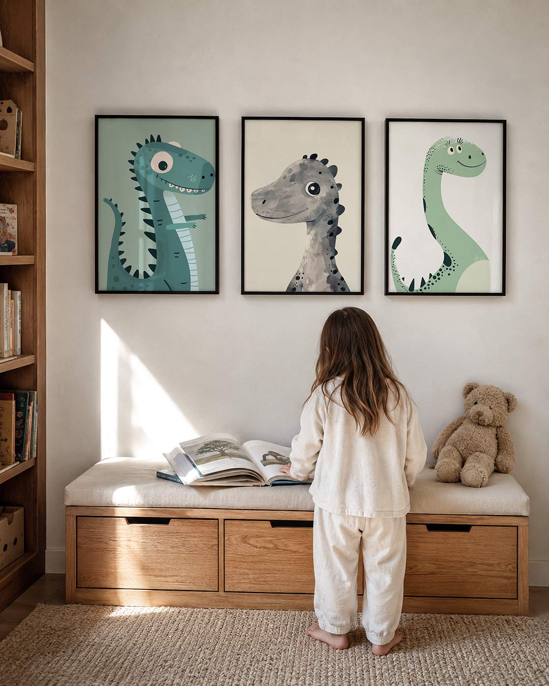 Vrolijke dino Posterset