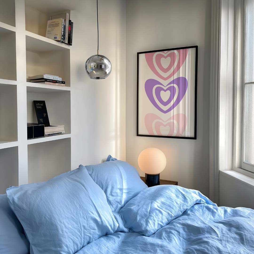 Kleurrijke Hartvormige Vormen Poster-WallArtistic