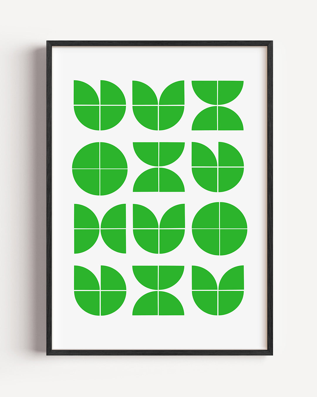Groene vormenritme Poster