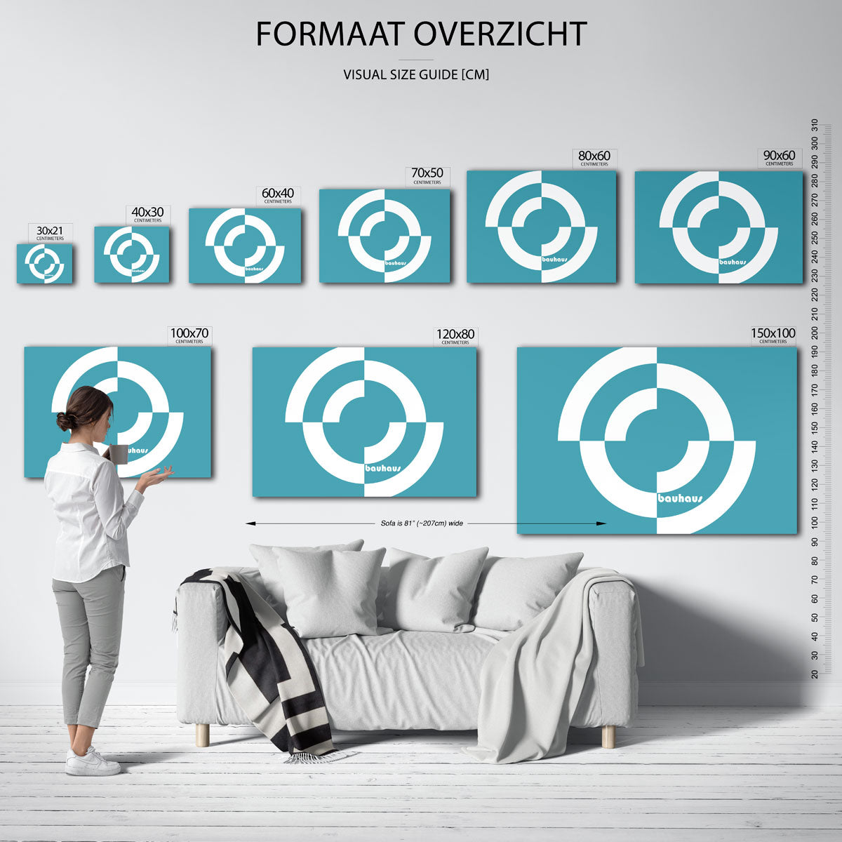 Cirkelvormen en lijnen Poster
