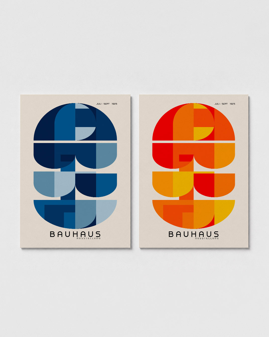 Vormenspel in blauw Posterset