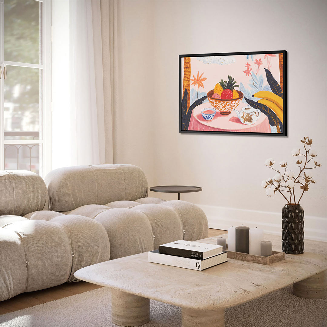 Fruit en bloemen Kunstwerk
