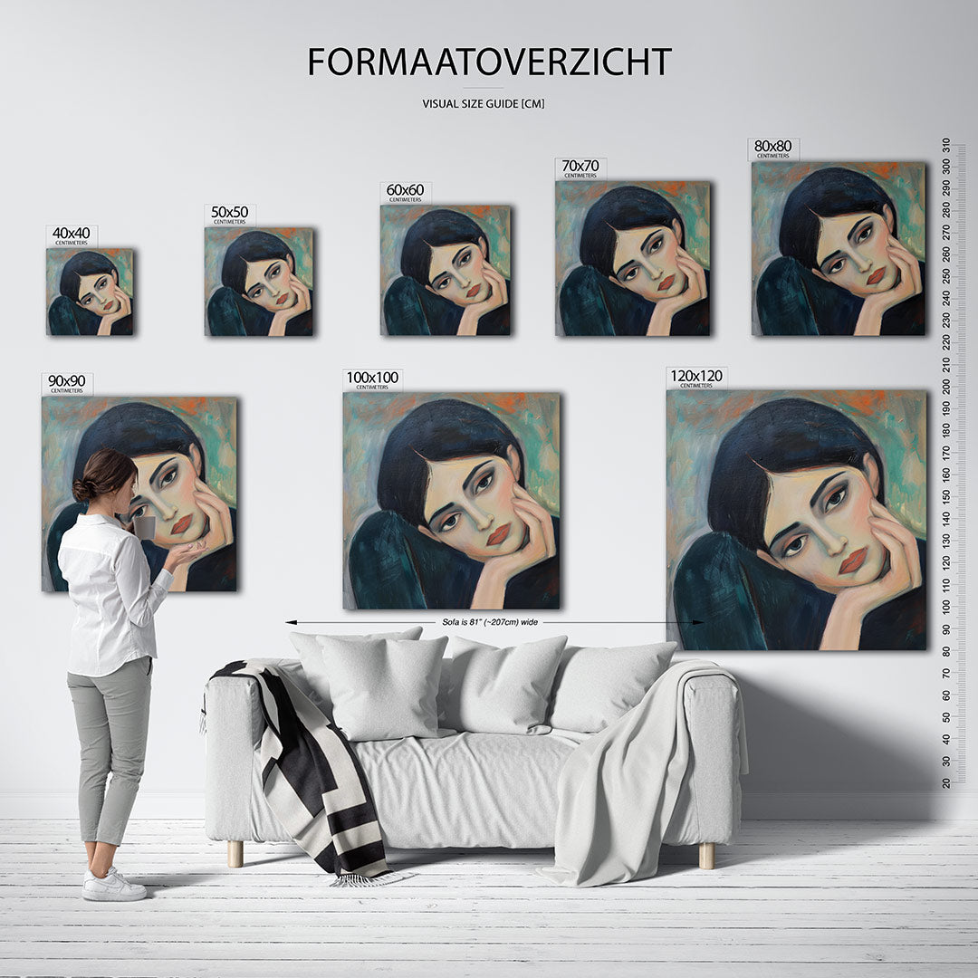 Dromerige blik Kunstwerk